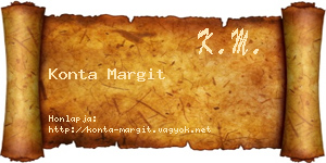 Konta Margit névjegykártya